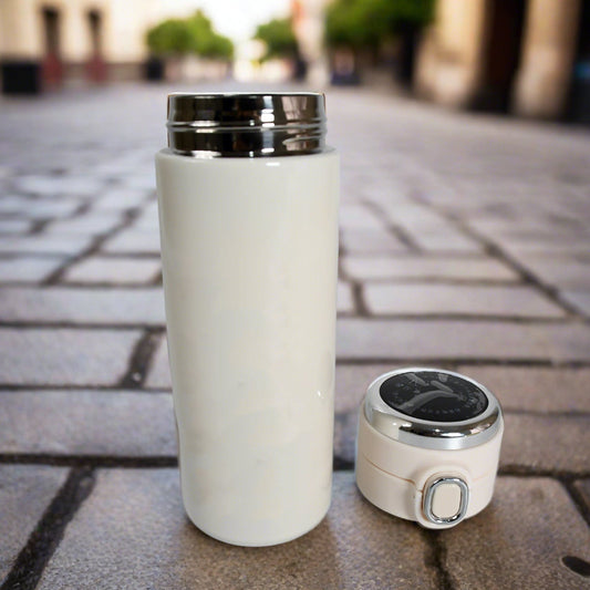 Smart Vacuum Insulated Water Bottle with LED Temperature Display, Cold & Hot | Leak Proof | Office Bottle | Gym | Home | Kitchen | Hiking | Trekking | Travel Bottleย (Mix Color & Design / 420 ML)