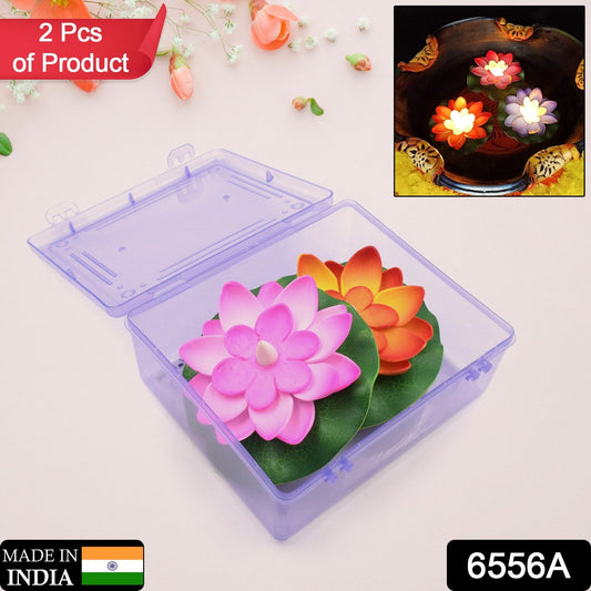 LED lotus candles with smokeless feature for home dΓ©cor