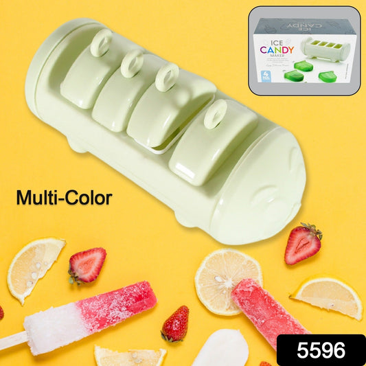 Cartoon Ice Candy Mold β 4-Cup Multicolor Set (1 Pc)