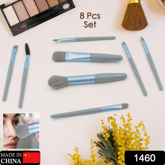 8-Piece Mini Makeup Brush Kit β Portable Premium Synthetic Set with Case (Mix Colors)